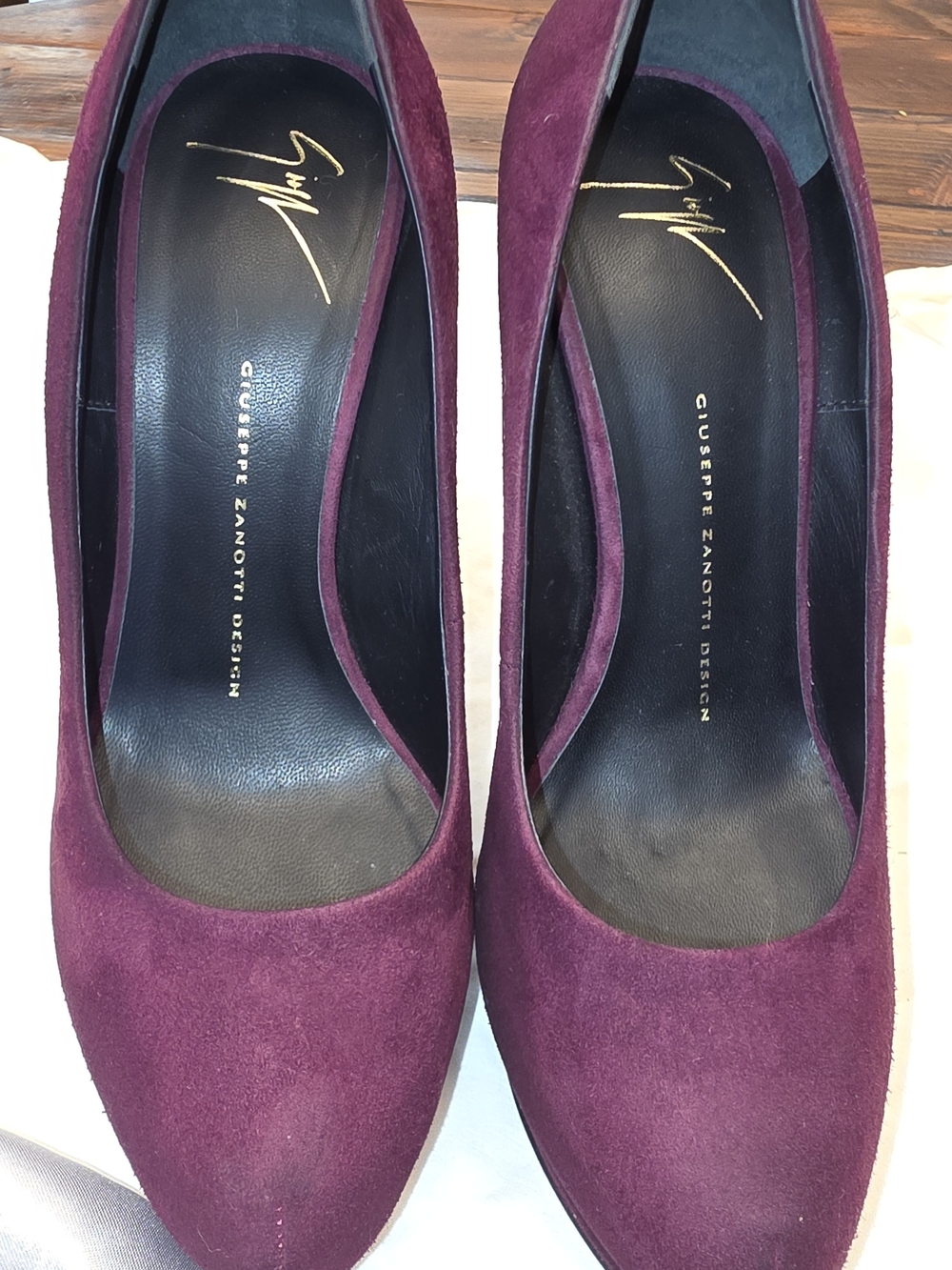 Giuseppe Zanotti Burgundy Suede High Heels